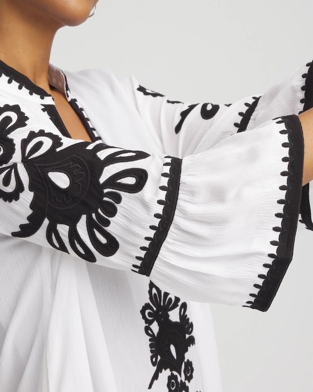 Embroidered Beach Swimsuit Cover Up - image 4